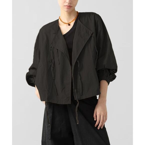 Pilgrim Surf and Supply Iris Tie Jacket Sumi Gray Charcoal Pockets New One Size - Picture 1 of 12